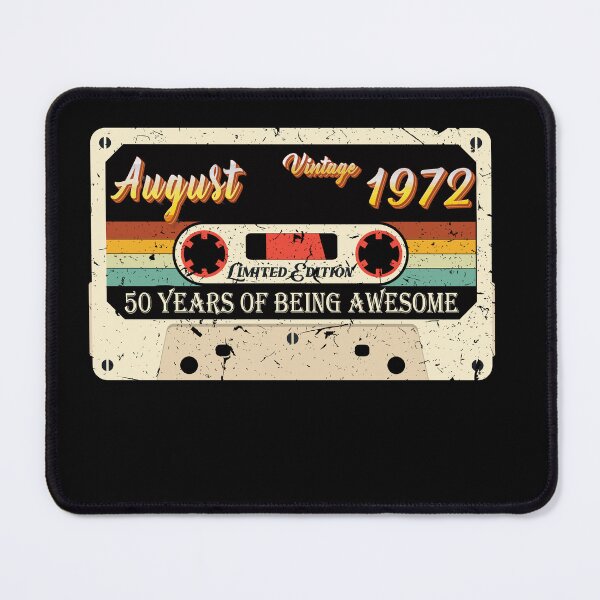 Item preview, Vintage August 1972 50Th Birthday 50 Year Old Men Women 52 years of being awesome Essential Classic designed and sold by mohmmed22.