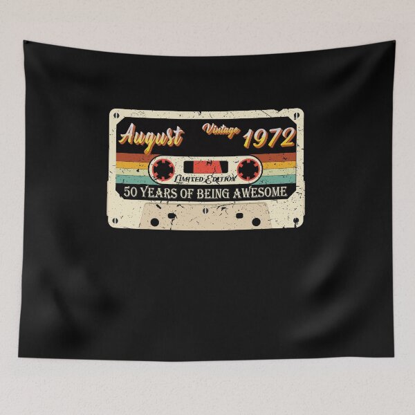 Item preview, Vintage August 1972 50Th Birthday 50 Year Old Men Women 52 years of being awesome Essential Classic designed and sold by mohmmed22.