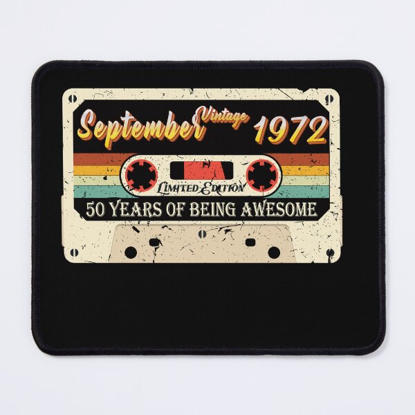 Item preview, Vintage September 1972 50Th Birthday 50 Year Old Men Women 52 years of being awesome Essential Classic designed and sold by mohmmed22.