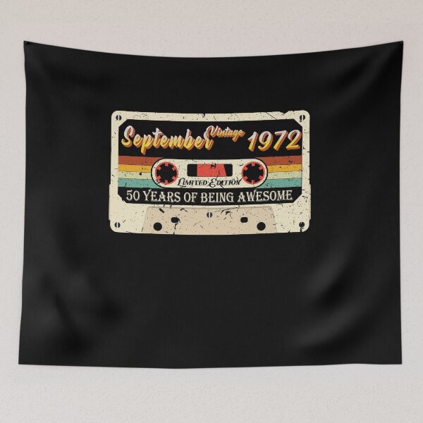 Item preview, Vintage September 1972 50Th Birthday 50 Year Old Men Women 52 years of being awesome Essential Classic designed and sold by mohmmed22.
