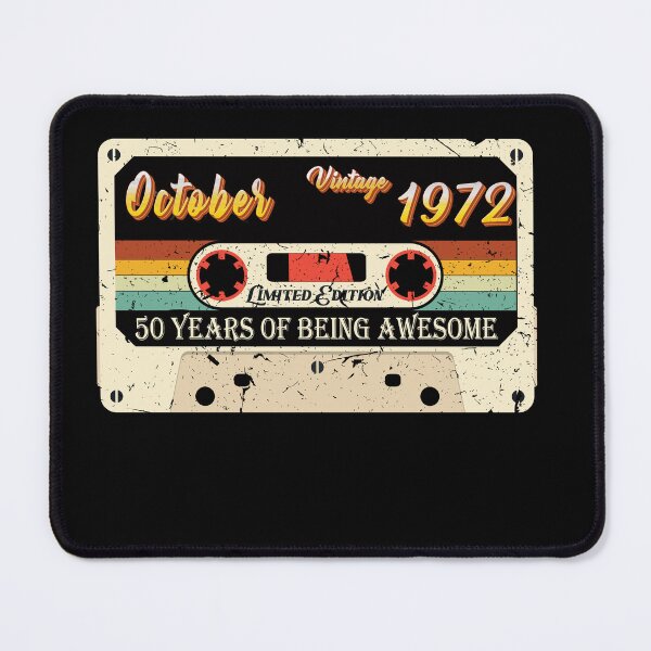 Item preview, Vintage October 1972 50Th Birthday 50 Year Old Men Women 52 years of being awesome Essential Classic designed and sold by mohmmed22.
