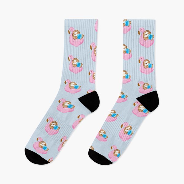 Item preview, Cute Summer Flamingo Float Sloth designed and sold by theslothinme.