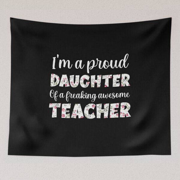 Item preview, Daughter Mothers Day : I'm A Proud Daughter Of A Freaking Awesome Teacher, Daughter Teacher designed and sold by AMINE  ★★★★★.