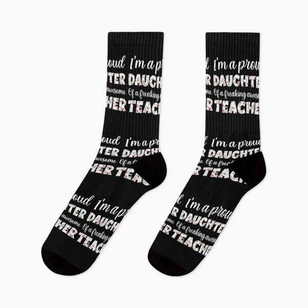 Item preview, Daughter Mothers Day : I'm A Proud Daughter Of A Freaking Awesome Teacher, Daughter Teacher designed and sold by AMINE  ★★★★★.