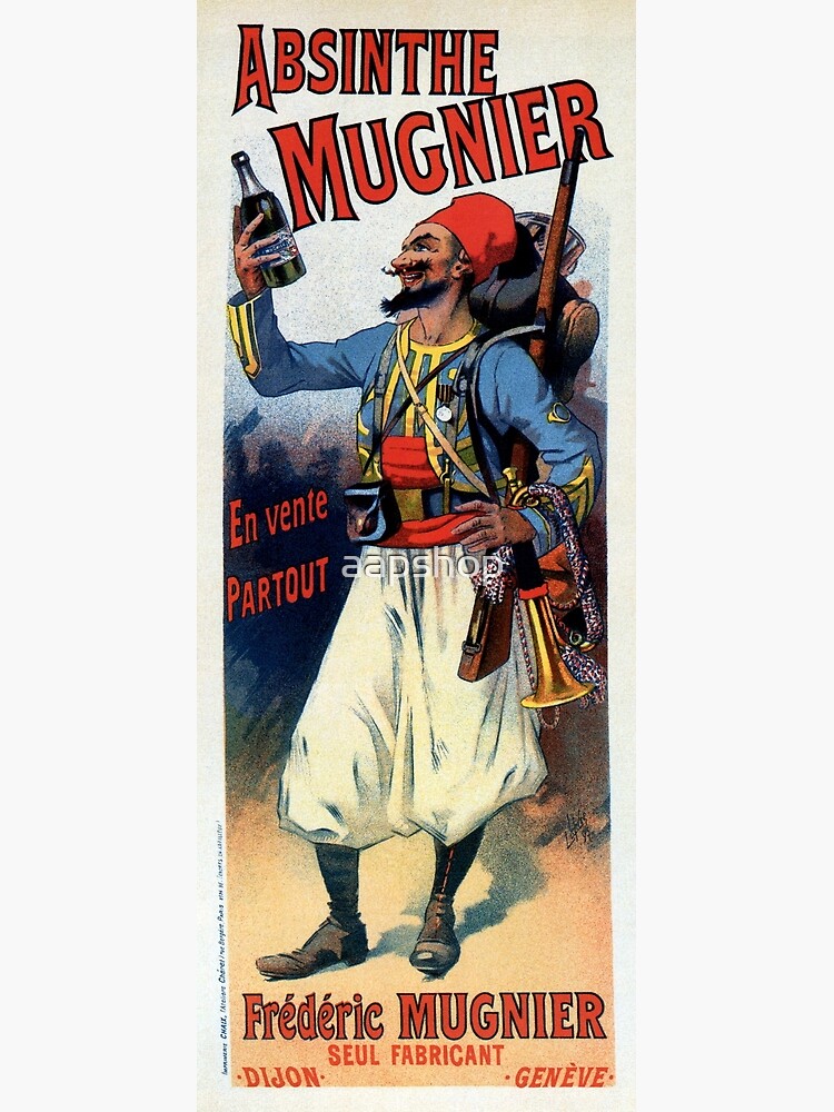 Vertical lamp post banner vintage French absinth