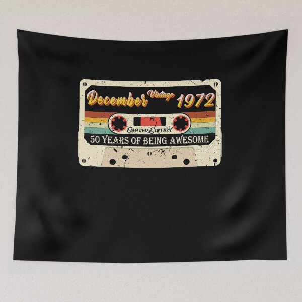 Item preview, Vintage December 1972 50Th Birthday 50 Year Old Men Women 52 years of being awesome Essential Classic designed and sold by mohmmed22.