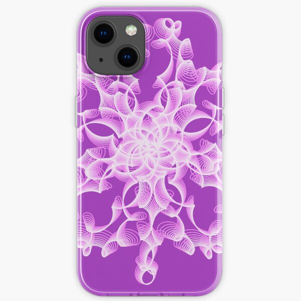 Abstract Flower in Lilac iPhone Soft Case