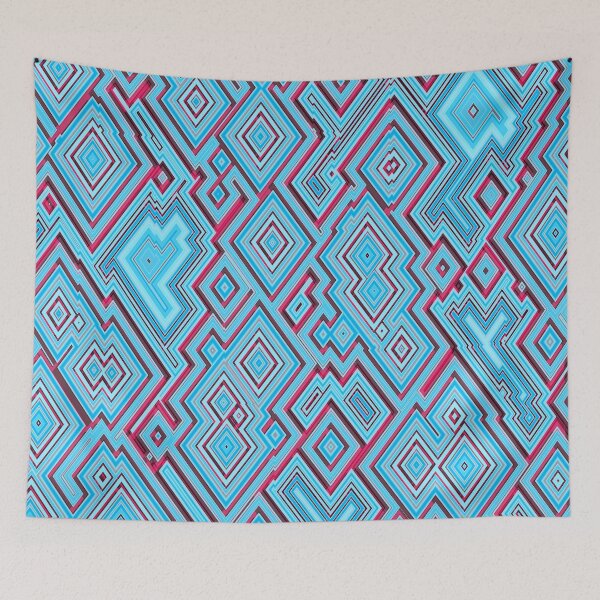 Item preview, African pattern. Geometric Abstraction pattern blue and red for digital art design concept designed and sold by Gugurat.