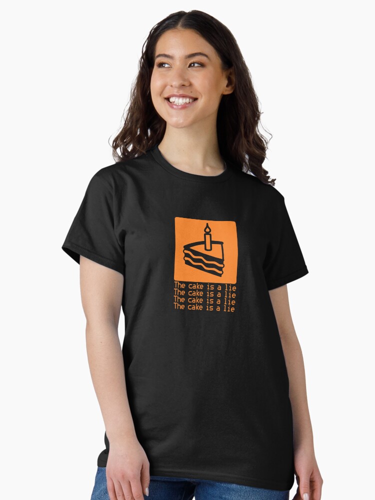 Thumbnail 2 of 7, Classic T-Shirt, The Cake Is A Lie, The IT Crowd, Roy designed and sold by GeeksUnique.