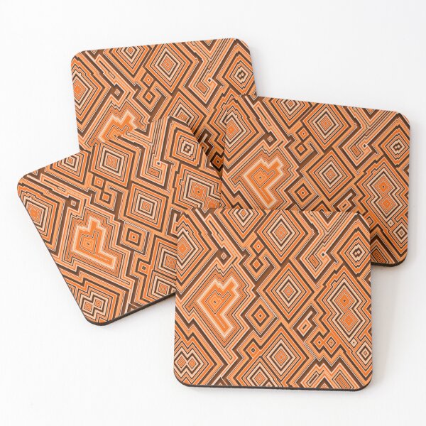 Item preview, African pattern. Geometric Abstraction pattern Yellow and Orange for digital art design concept designed and sold by Gugurat.