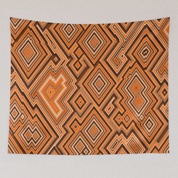 Item preview, African pattern. Geometric Abstraction pattern Yellow and Orange for digital art design concept designed and sold by Gugurat.
