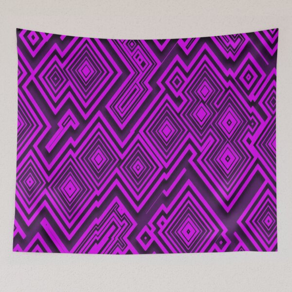 Item preview, African pattern. Geometric Abstraction pattern purple and black  for digital art design concept designed and sold by Gugurat.