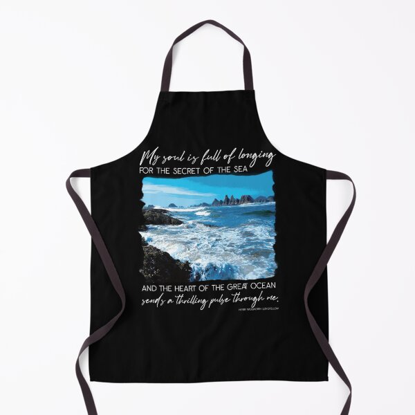 Item preview, The Secret of the Sea Longfellow Poetry Quote with Ocean Graphic  designed and sold by arlutai.
