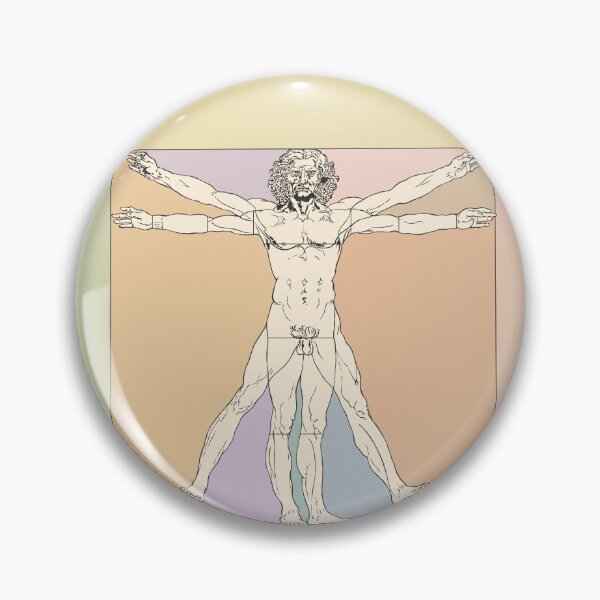 Item preview, Leonardo da Vinci inspired Vitruvian man drawing 1490 designed and sold by portokalis.
