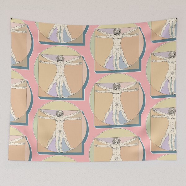 Item preview, Leonardo da Vinci inspired Vitruvian man drawing 1490 designed and sold by portokalis.
