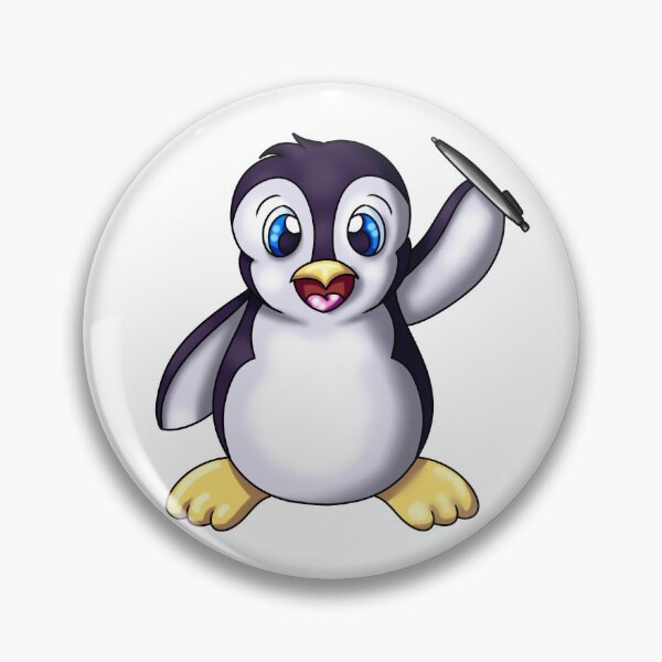 Item preview, Zwei the Penguin with a Pen designed and sold by Rhea-Sarama-Art.