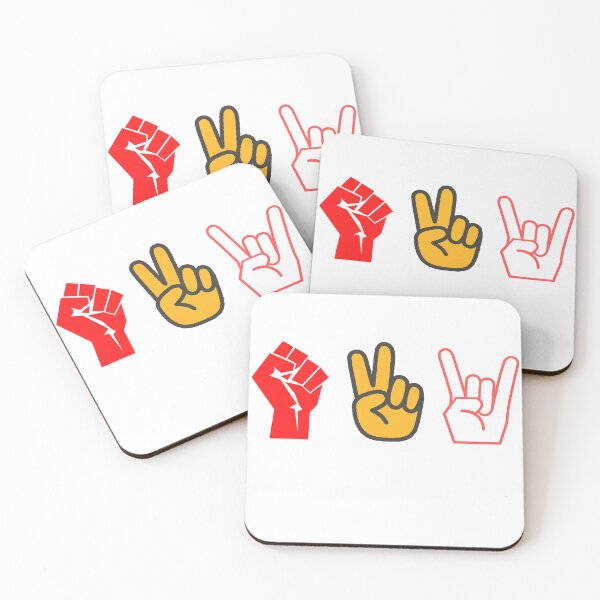 Item preview, Peace, Power, Rock and Roll 5" Icon Sticker | Bumper  designed and sold by Ssimo30.