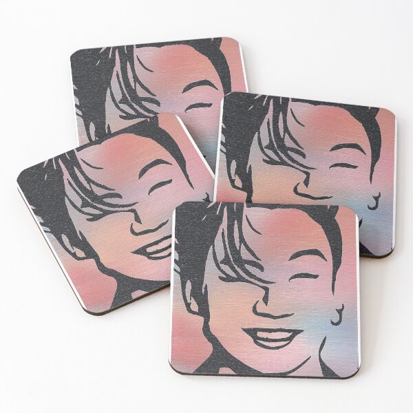 Item preview, Acrylic painting Jung Kook with gradient background designed and sold by DutchNoonajoon.