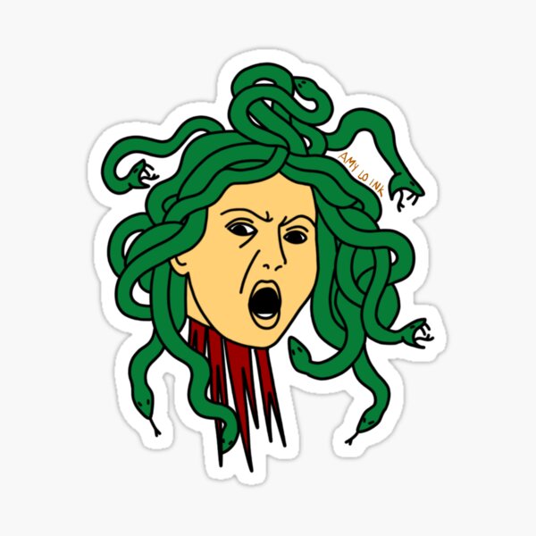 "Medusa" Sticker for Sale by Amyloink Redbubble