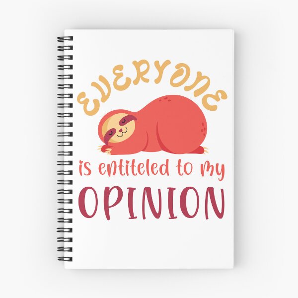 Item preview, everyone is entitled to my opinion funny quote sticker for extrovert people who loves sloths designed and sold by GhostAmine.