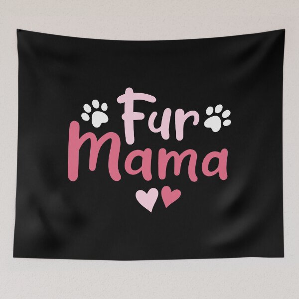 Artikelvorschau, Fell Mama Pfote Blumenmuster Hund Mutter Muttertag entworfen und verkauft von haselshirt.
