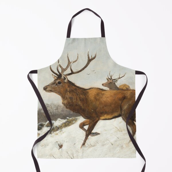 Item preview, Stags in the Snow | Carl Freidrich Deiker | Animal Buck Deer Print designed and sold by CJET.