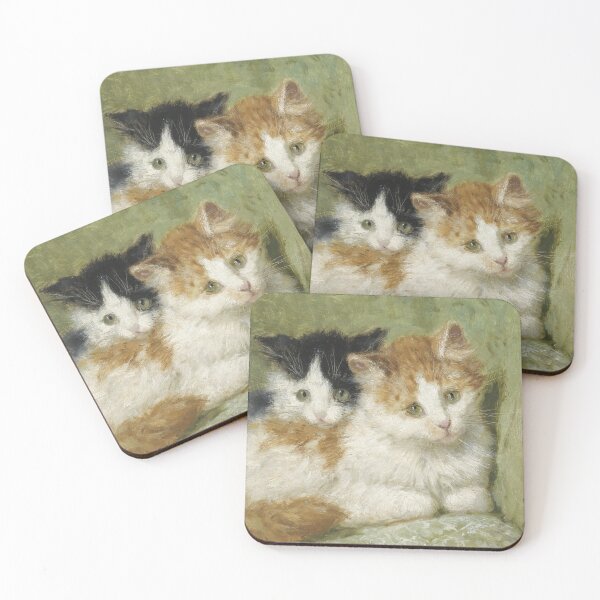 Item preview, Two Kittens Sitting on a Cushion | Henriette Ronner-Knip | 1895 Cat Animal Print designed and sold by CJET.