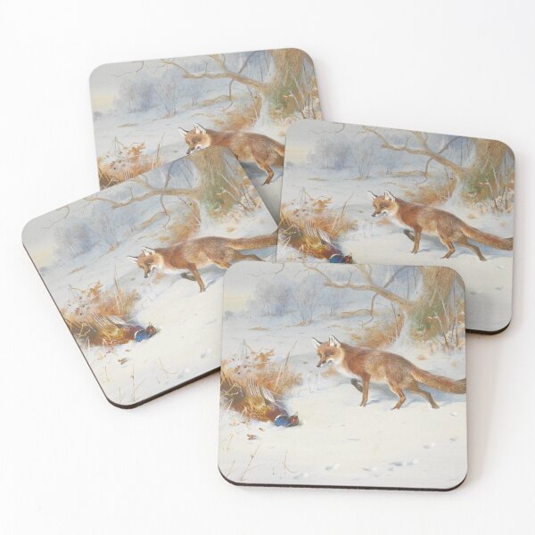 Item preview, Overlooked by the Beaters | Archibald Thorburn | 1913 Fox Animal Print designed and sold by CJET.