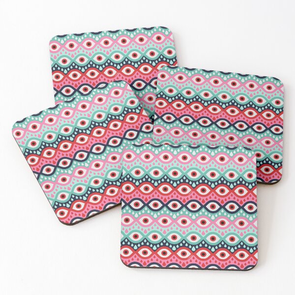 Item preview, Garnished Eyes – Mint & Pink designed and sold by Cat Coquillette.