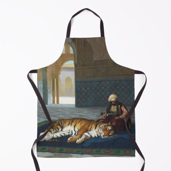 Item preview, The Tiger and the Guardian | Jean Leon Gerome | Orientalist Middle East Indian Print designed and sold by CJET.