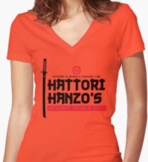 Japanese Steel Dark Version Women's Fitted V-Neck T-Shirt