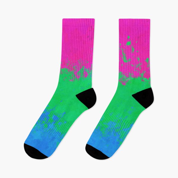 Item preview, Polysexual Paint Splatter Pride Flag designed and sold by Quinn-Draws.