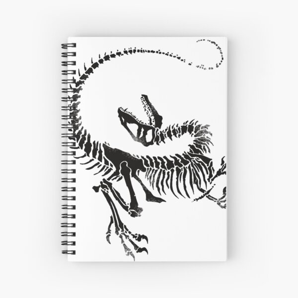 Dinosaur Biking Roller Skating Drawing Sketch Notebook Spiral