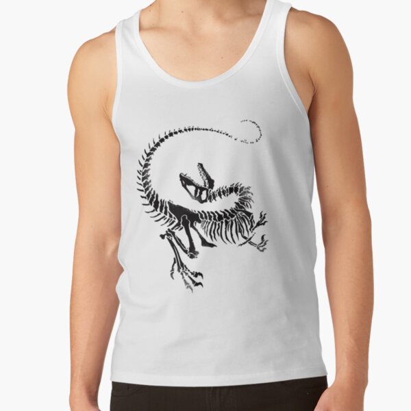 Finest Prints Different Species Of Dinosaurs Silhouettes Mens Tank Top Shirt