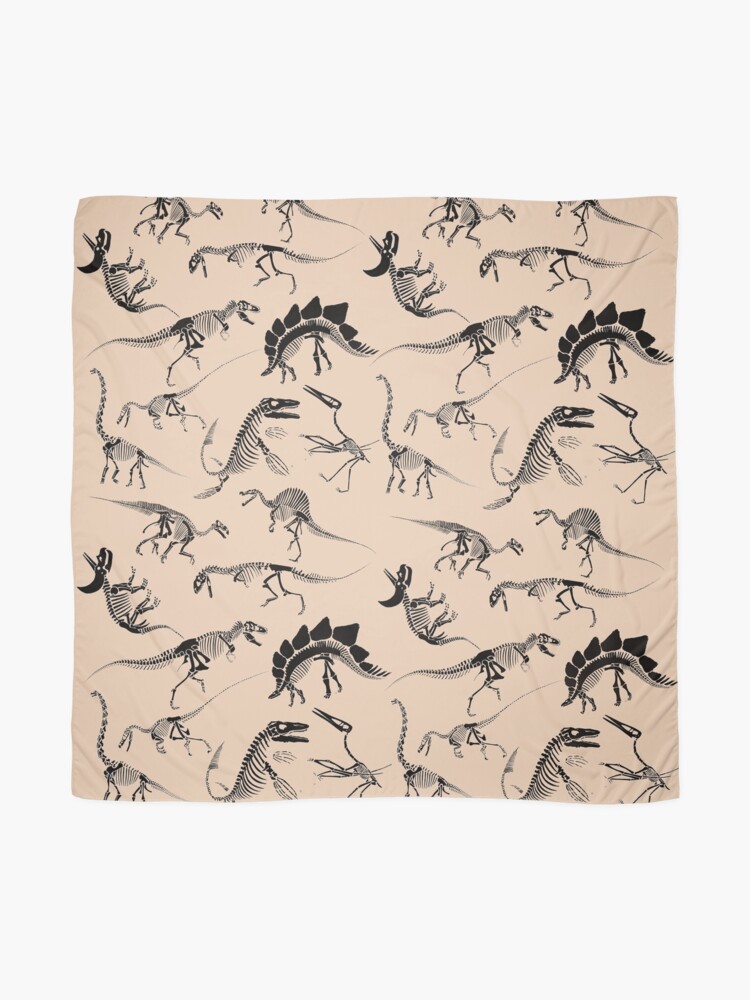 Thumbnail 2 of 3, Scarf, Dinosaur Skeleton Diagrams designed and sold by JJJericho.
