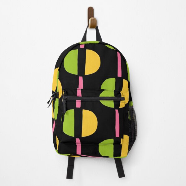 Item preview, Modernist Geometric Pattern 484 Black Pink Chartreuse and Yellow designed and sold by tonymagnerart.