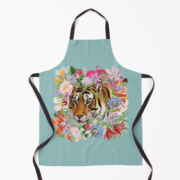 Item preview, Ornate Bengal Tiger And Beautiful Decorative Cascading Flowers designed and sold by TrulyEpoque.