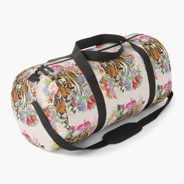 Item preview, Ornate Bengal Tiger And Beautiful Decorative Cascading Flowers designed and sold by TrulyEpoque.
