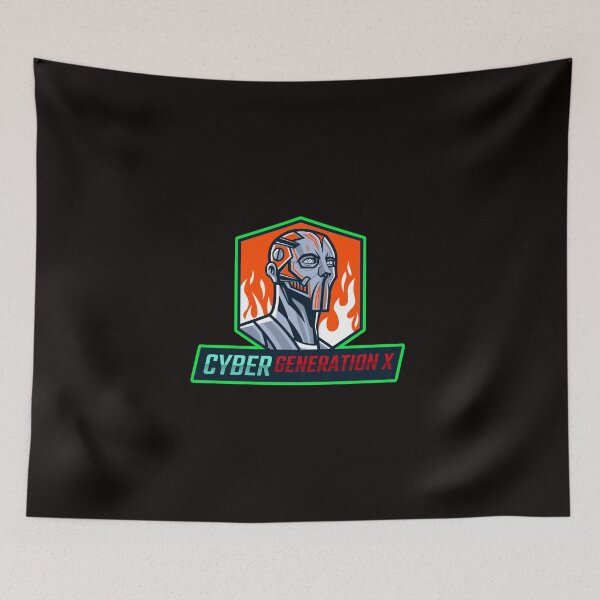 Item preview, CYBER GENERATION X cold steel in orange flames  designed and sold by LargeShop.