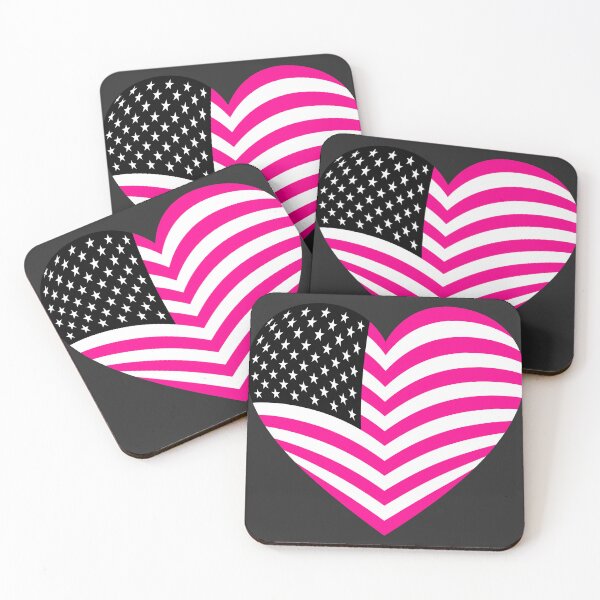 Item preview, american flag heart usa pink designed and sold by Gossip Rag.