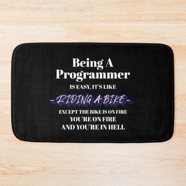Item preview, Being A Programmer Is Easy Except The Bike Is On Fire Premium T-Shirt designed and sold by henes88.