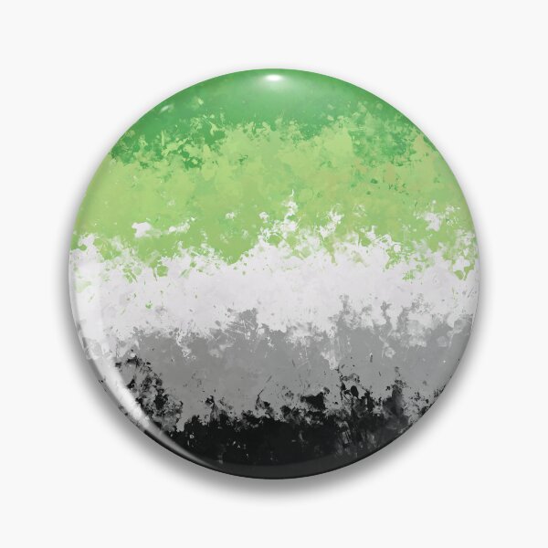 Item preview, Aromantic Paint Splatter Pride Flag designed and sold by Quinn-Draws.