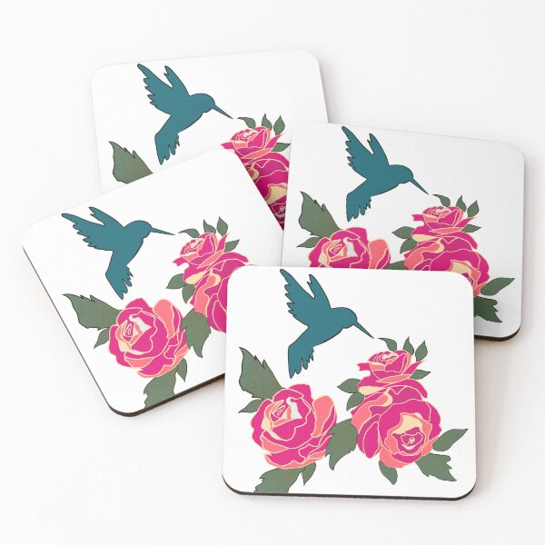 Item preview, Hummingbird over Roses  designed and sold by WildCanyon.