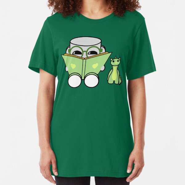 Yobo Yo & Deeogee Love to Read: O'BABYBOT Toy Robot 1.0 Slim Fit T-Shirt