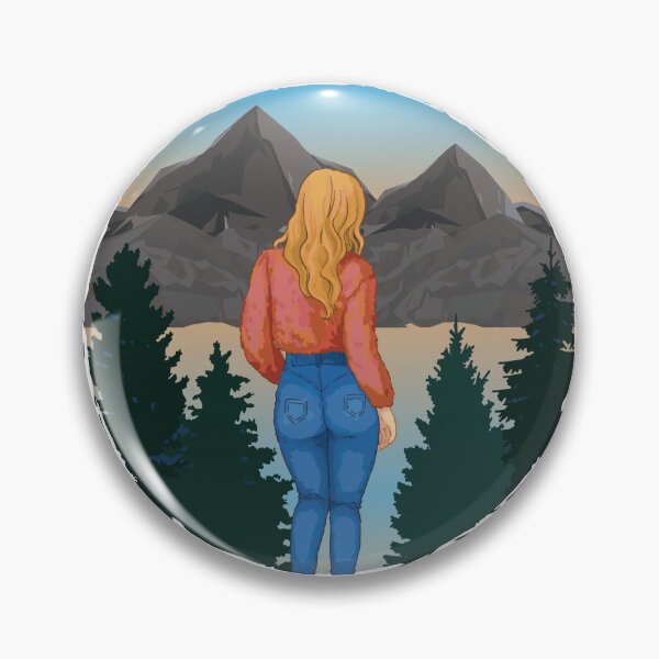 Item preview, Woman looking mountains designed and sold by TamGustam.