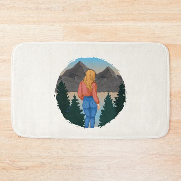 Item preview, Woman looking mountains designed and sold by TamGustam.