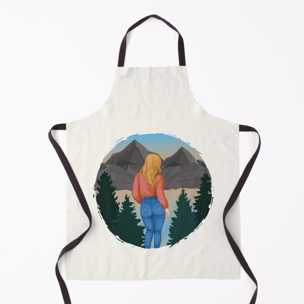 Item preview, Woman looking mountains designed and sold by TamGustam.
