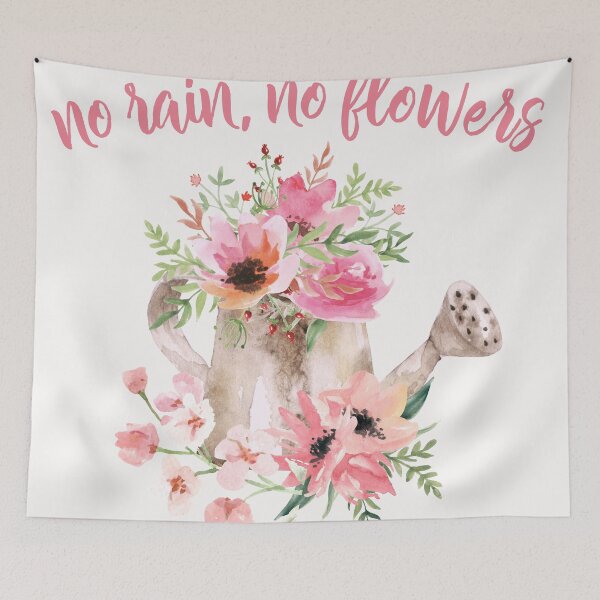Item preview, No rain, No Flowers Watercolor Flowers designed and sold by HappyLifeCreate.