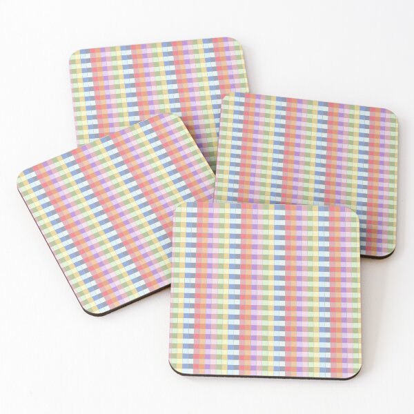 Item preview, Pastel Rainbow Gingham Stripes designed and sold by Love-of-Line.