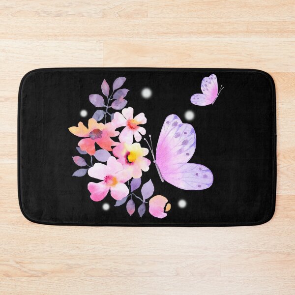 Item preview, Pink Yellow Butterfly  Flower Art - Garden Design designed and sold by CreativNode.